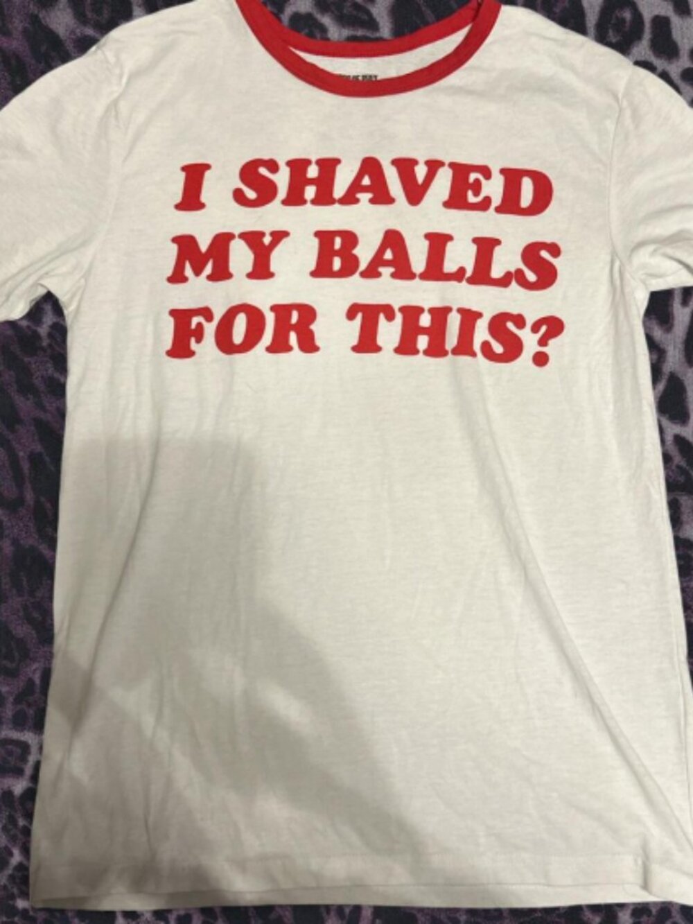 Personalized printed contrasting short sleeved T-shirt